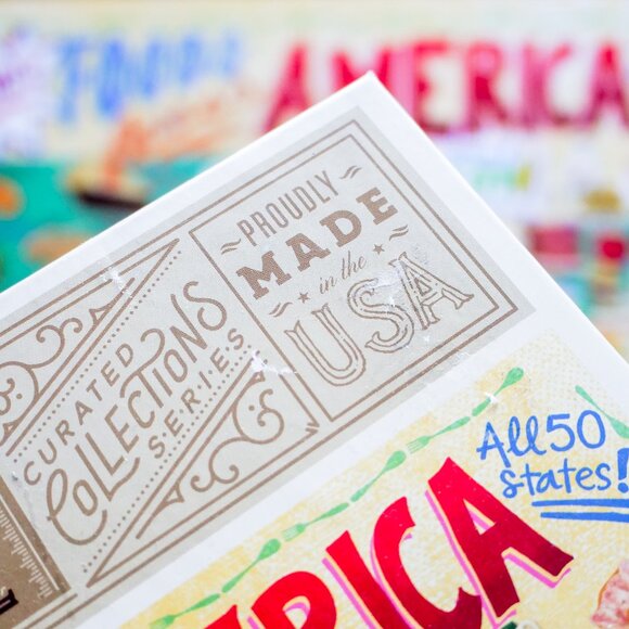 (500) piece jigsaw puzzle "Favorite Foods Across America" by True South Puzzles - Picture 3 of 6